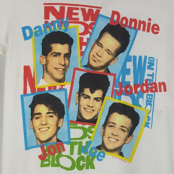 Vtg 80s New Kids On The Block T-Shirt L NKOTB - Picture 1 of 12